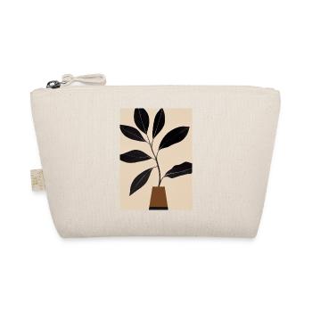 Minimalistische Pflanze im Topf - Bio-Täschchen - Natur - Vorne
