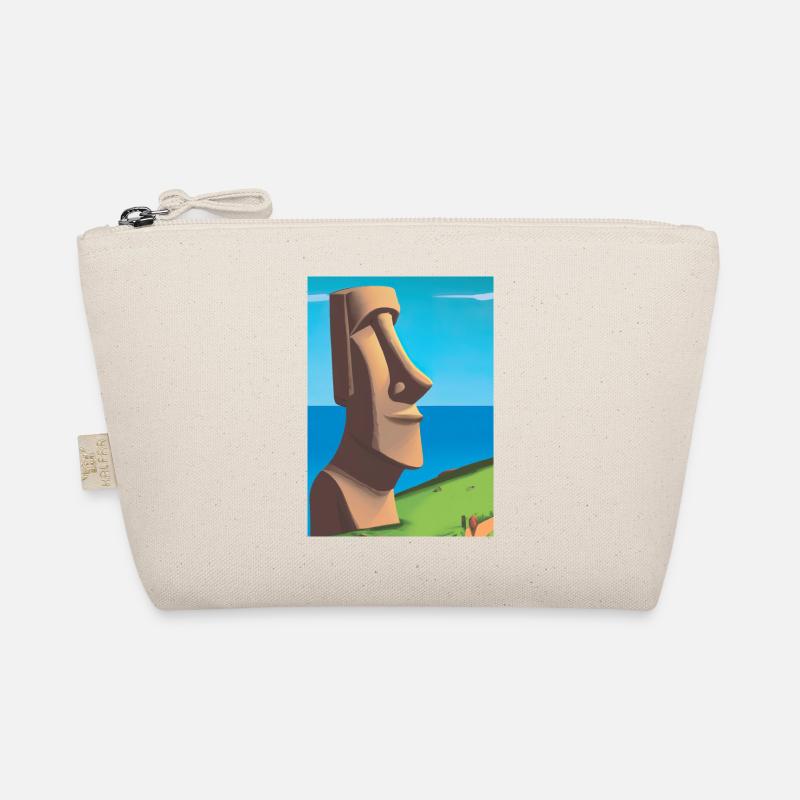 Monumentale Moai-Statuen Bio-Täschchen