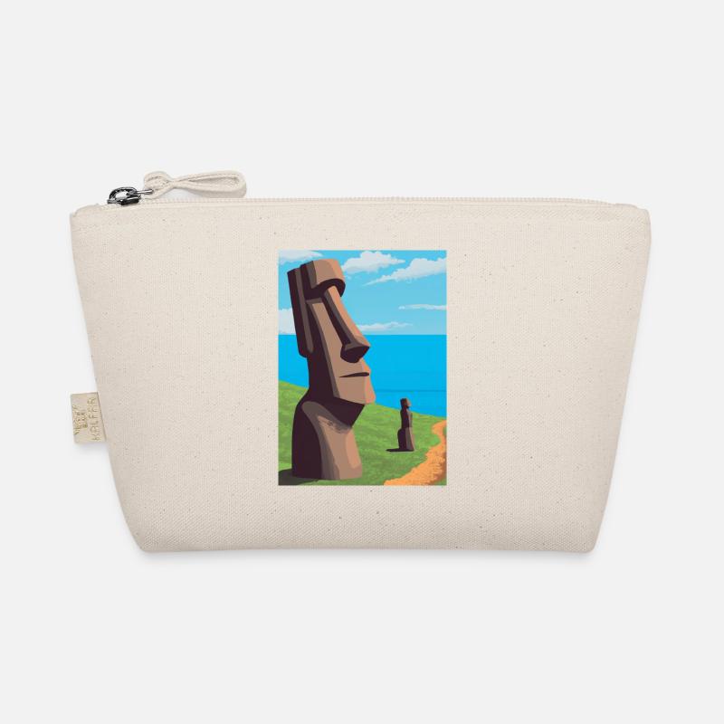 Monumentale Moai-Statuen Bio-Täschchen