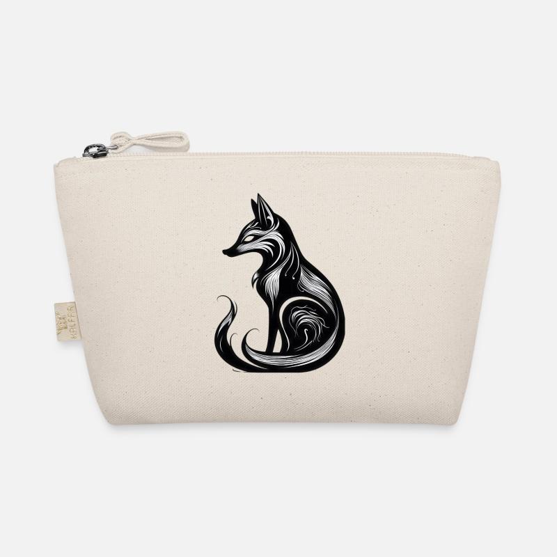 Renard noir et blanc minimaliste Trousse biologique