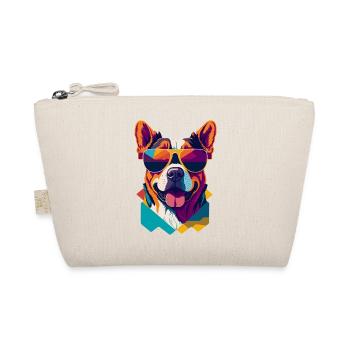 Pawsome Attitude: Retro Hunde-T-Shirt - Bio-Täschchen - Natur - Vorne