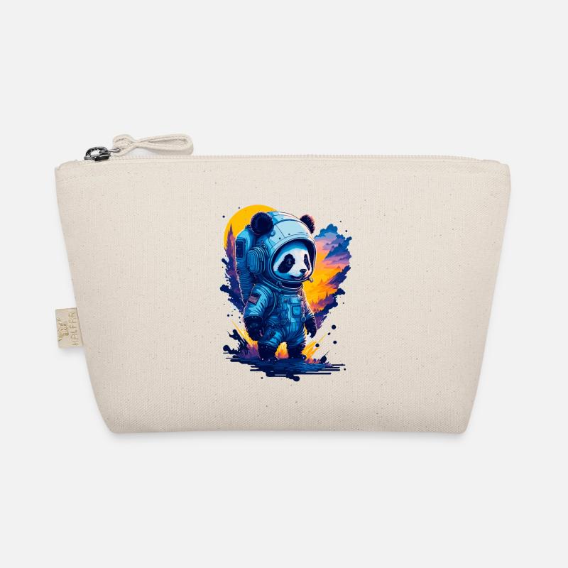 Cute Panda Astronaut Organic Pouch