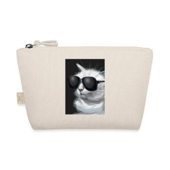 Katze mit Sonnenbrille - Bio-Täschchen - Natur - Vorne