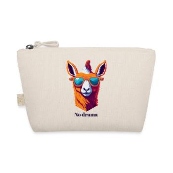 Retro Lama Vibes - Bio-Täschchen - Natur - Vorne