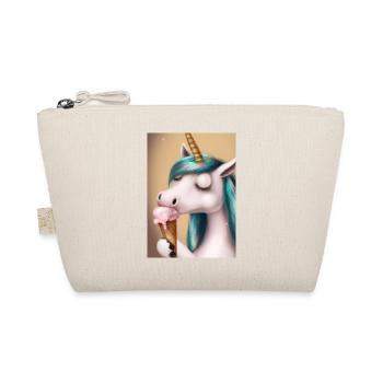 Eiscreme Einhorn - Bio-Täschchen - Natur - Vorne