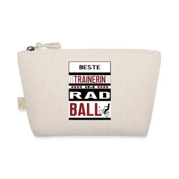 Radball Trainerin beste Radballtrainerin Radballer - Bio-Täschchen - Natur - Vorne
