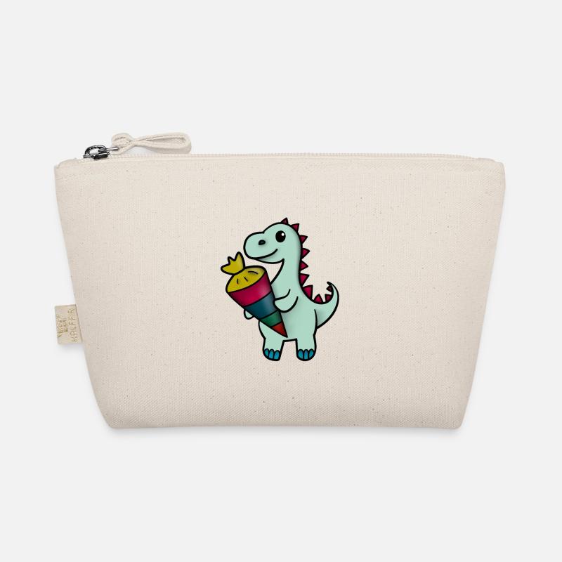 Dino with school cone Organic Pouch