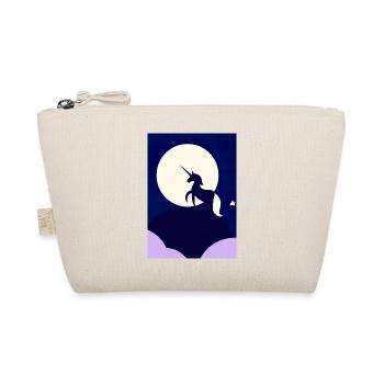Mond Einhorn Minimal - Bio-Täschchen - Natur - Vorne