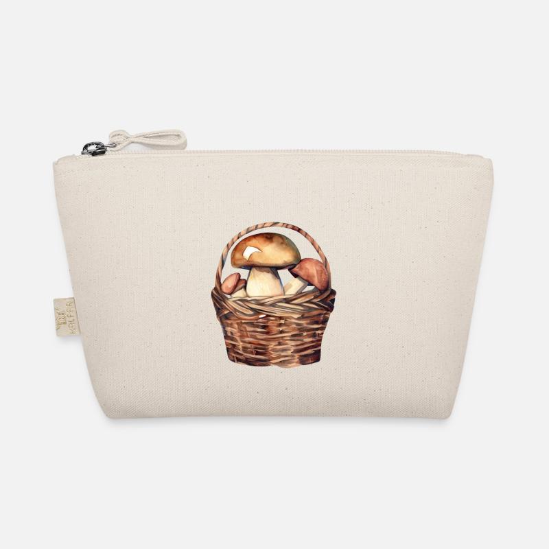 Boletus mushrooms in a basket Organic Pouch