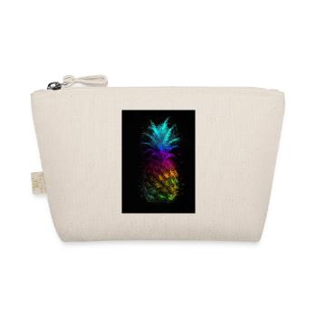 Regenbogen Ananas - Bio-Täschchen - Natur - Vorne