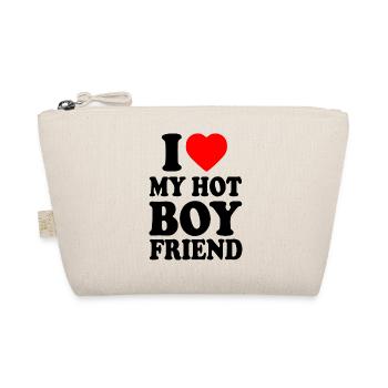 i love my hot boyfriend - Organic Pouch - nature - Front