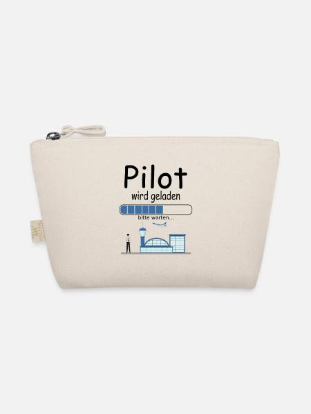 Angehende Piloten Pilotenausbildung werden Baby - Bio-Täschchen - Natur - Vorne