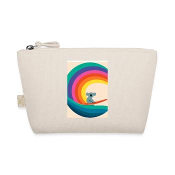 Surfender Regenbogen-Koala - Bio-Täschchen - Natur - Vorne