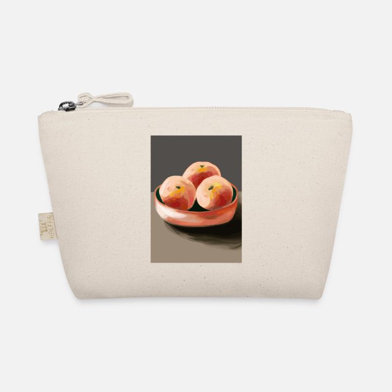 Drei Pfirsiche Bio-Täschchen