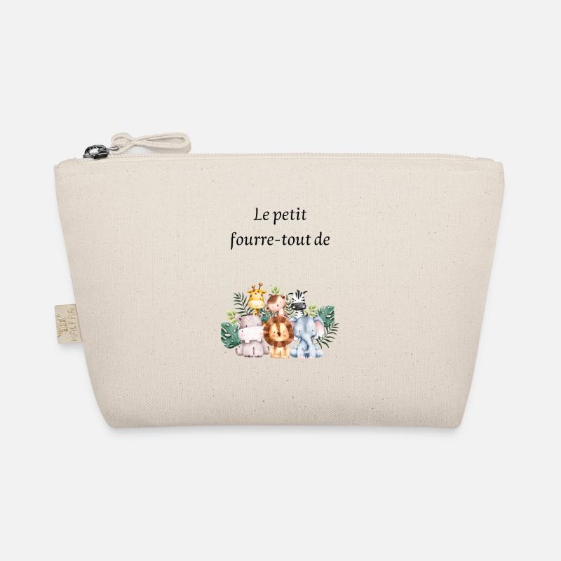 Personalized jungle animals with first name Organic Pouch