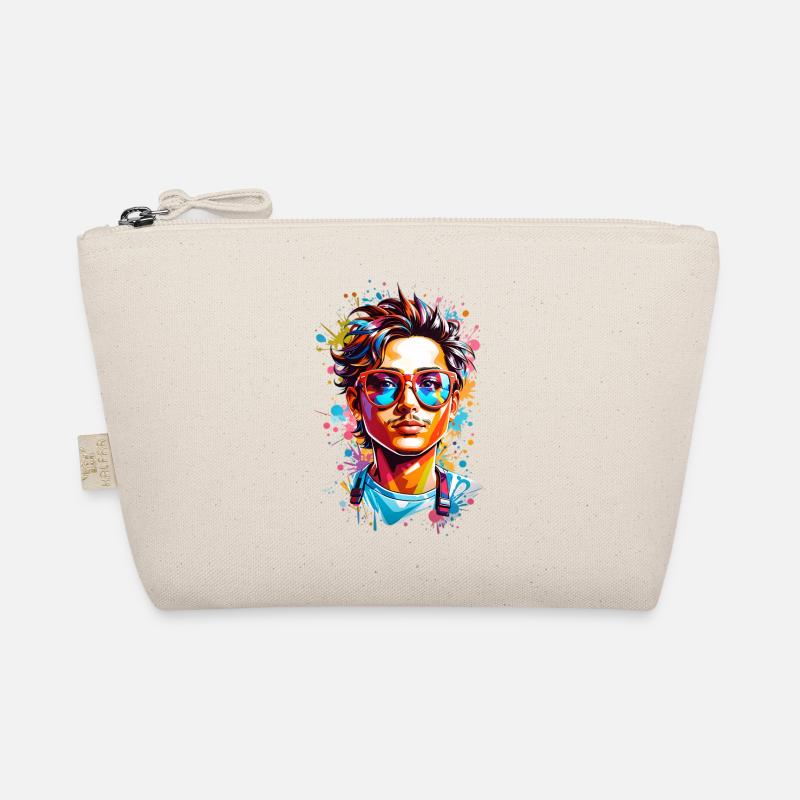 Hipster mit Bart Bio-Täschchen