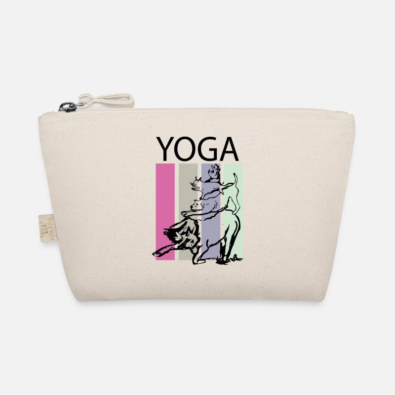 Yoga mit Tieren bunt Bio-Täschchen
