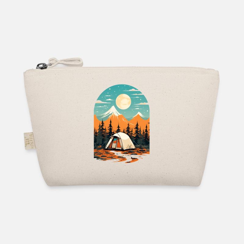 Retro Camping Design Bio-Täschchen
