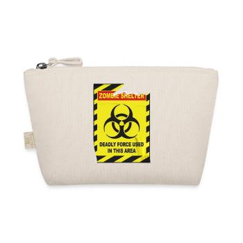 Retro Warning Sign Zombie Shelter - Organic Pouch - nature - Front