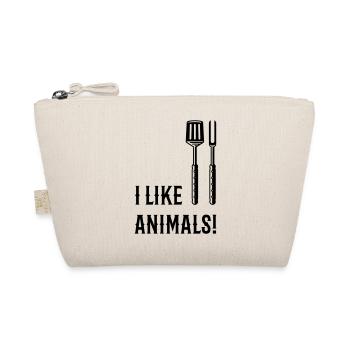 I Like Animals! (Grill Cutlery / Black) - Organic Pouch - nature - Front