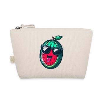 Watermelon with sunglasses - Cool Kawaii Desi - Organic Pouch - nature - Front