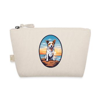 Dog on the beach - Organic Pouch - nature - Front
