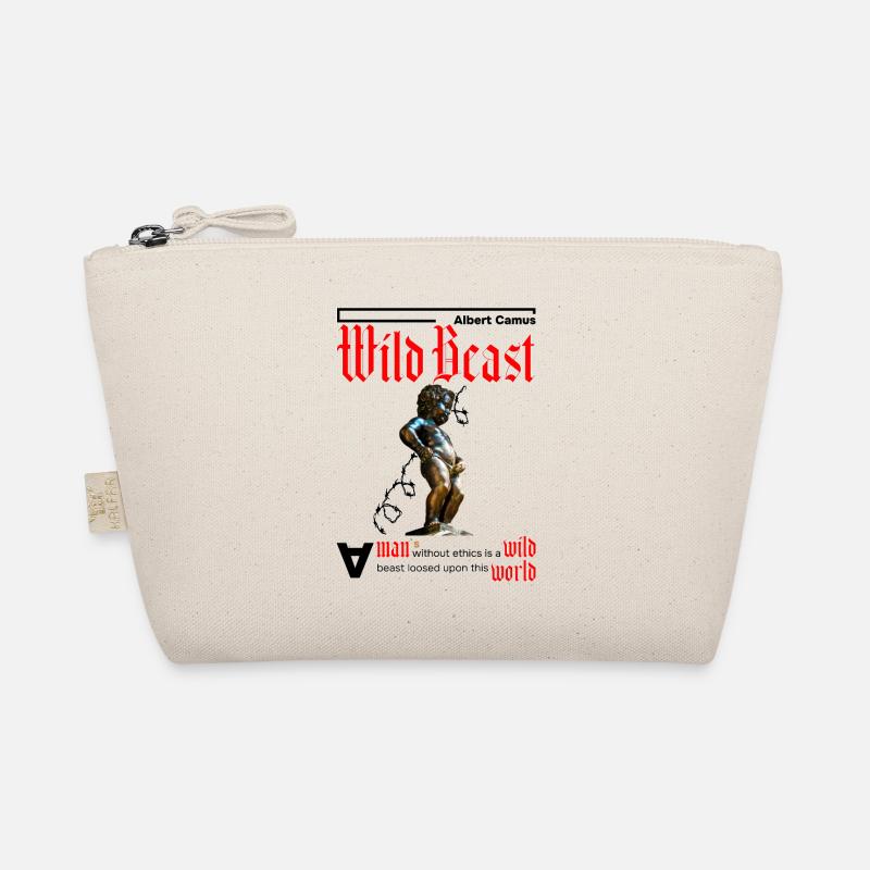 A man without ethics is a beast. Red Organic Pouch