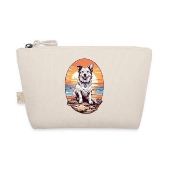 Dog on the beach - Organic Pouch - nature - Front