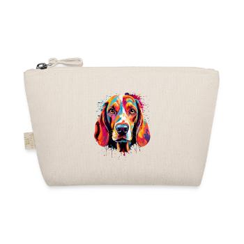 Basset Hound Colorful - Bio-Täschchen - Natur - Vorne