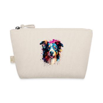 Border Collie Colorful - Bio-Täschchen - Natur - Vorne