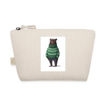 Bär im Winter Pullover - Bio-Täschchen - Natur - Vorne