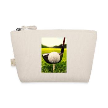 Golfball Abschlag - Bio-Täschchen - Natur - Vorne