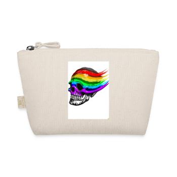 Regenbogen-Totenkopf - Bio-Täschchen - Natur - Vorne