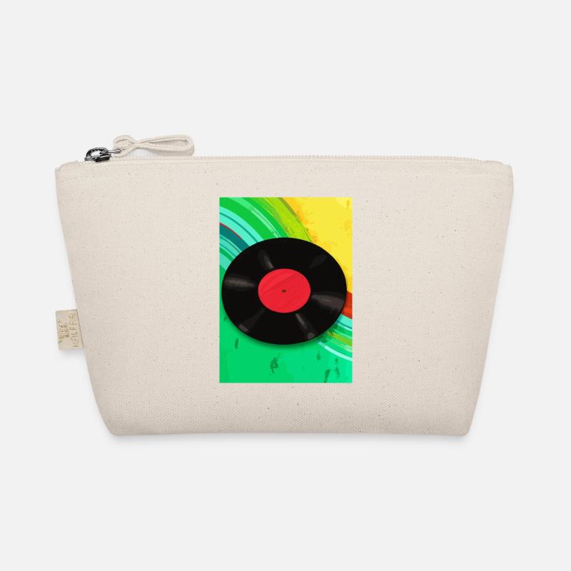 Retro Vinyl Platte Bunt Bio-Täschchen
