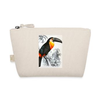 Tucan in Schwarz Weiß Dschungel - Bio-Täschchen - Natur - Vorne