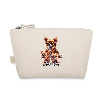 4 Chihuahua Motiv auf Shirts und Accessoires - Bio-Täschchen - Natur - Vorne