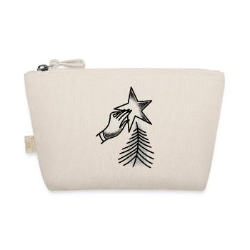 Witchcore tattoo style Hand placing Christmas Star - Organic Pouch - nature - Front