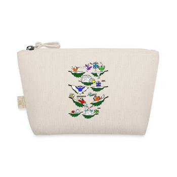 Colorful birds on branches in winter - Organic Pouch - nature - Front