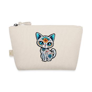 Katze Mexiko - Dia de los Muertos - Bio-Täschchen - Natur - Vorne