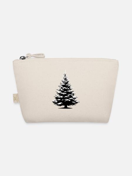 O fir tree snow covered fir spruce xmas - Organic Pouch - nature - Front