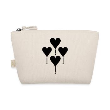 Heart Balloons - Organic Pouch - nature - Front