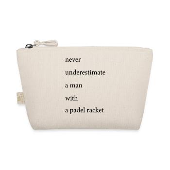 Padel Shirt /never underestimate man with padel... - Bio-Täschchen - Natur - Vorne