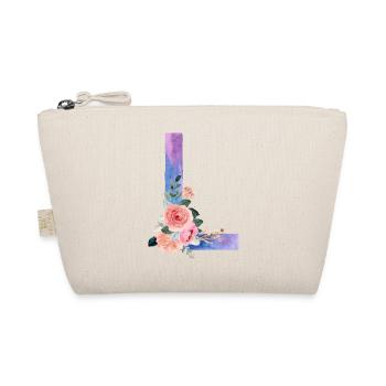 Letter L watercolor - Organic Pouch - nature - Front