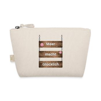 Meer macht Glücklich Geschenkidee - Bio-Täschchen - Natur - Vorne
