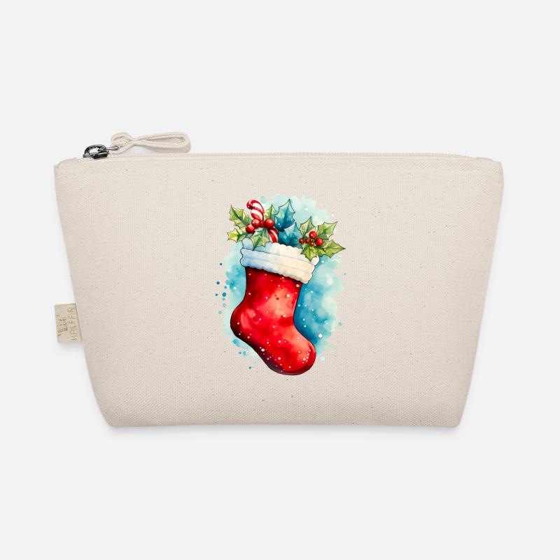 Chaussettes de Noël aquarelle Trousse biologique
