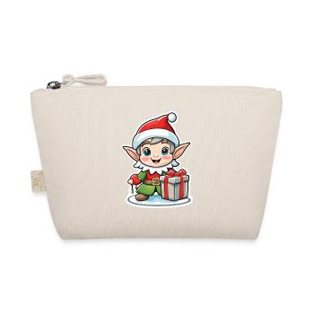 Elf Christmas Elf Gift Elf - Organic Pouch - nature - Front