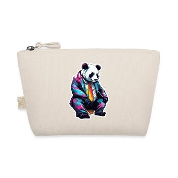 Panda / Tier / Zoo / Bambus / Wild / Kindlich - Bio-Täschchen - Natur - Vorne