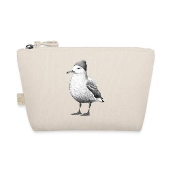 Bonnet Seagull de la mer du Nord Bonnet noir blanc - Trousse biologique - nature - Devant