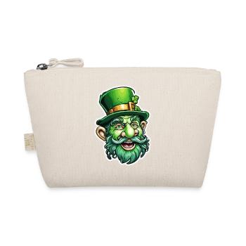 Leprechaun / Kobold / grün / Ginger / Irland - Bio-Täschchen - Natur - Vorne