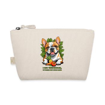Veganer Bulldogge - Bio-Täschchen - Natur - Vorne